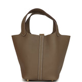 Hermes Picotin Lock 18 Etoupe Clemence Gold Hardware - Thumbnail View 4