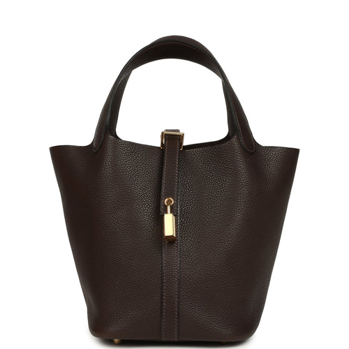 Hermes Picotin Lock 18 Ebene Barenia Faubourg Gold Hardware