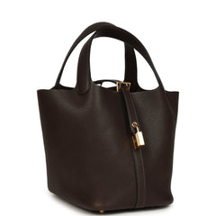 Hermes Picotin Lock 18 Ebene Barenia Faubourg Gold Hardware
