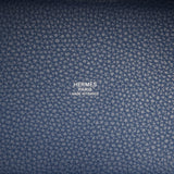 Hermes Picotin Lock 18 Bleu Tie Clemence Palladium Hardware