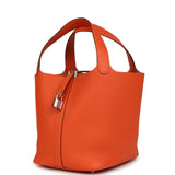 Hermes Picotin Lock 22 Tangerine Clemence Palladium Hardware - Thumbnail View 5