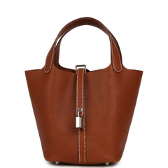 Hermes Picotin Lock 18 Fauve Barenia Faubourg Palladium Hardware