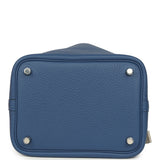 Hermes Picotin Lock 18 Bleu Tie Clemence Palladium Hardware - Thumbnail View 6