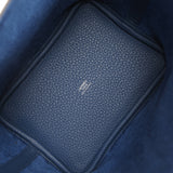 Hermes Picotin Lock 18 Bleu Tie Clemence Palladium Hardware - Thumbnail View 7