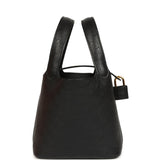 Hermes Micro Picotin Lock 14 Black Ostrich Gold Hardware - Thumbnail View 3