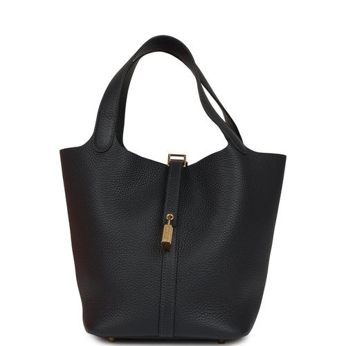 Hermes Picotin Lock 22 Caban Clemence Gold Hardware