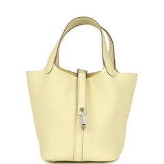 Hermes Picotin Lock 18 Jaune Milton Clemence Palladium Hardware