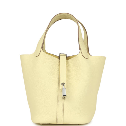 Hermes Picotin Lock 18 Jaune Milton Clemence Palladium Hardware
