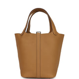 Hermes Picotin Lock 18 Biscuit Clemence Palladium Hardware