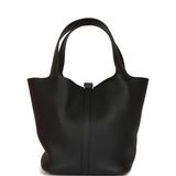 Hermes Picotin Lock 22 Black Clemence Palladium Hardware - Thumbnail View 4