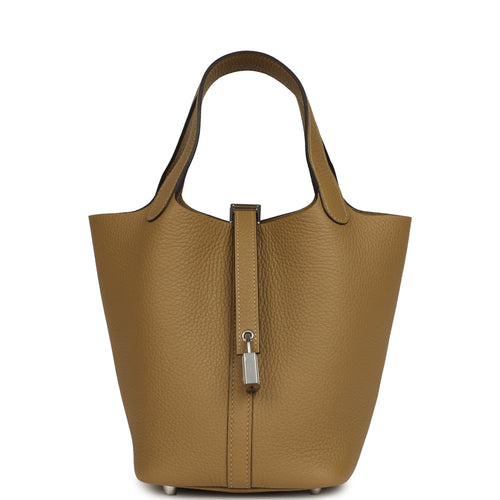 Hermes Picotin Lock 18 Dune Clemence Palladium Hardware