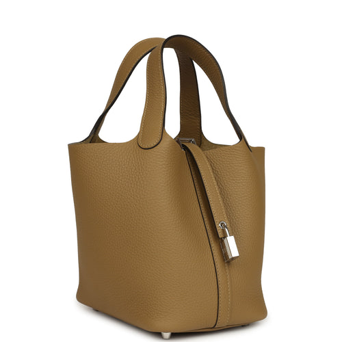 Hermes Picotin Lock 18 Dune Clemence Palladium Hardware