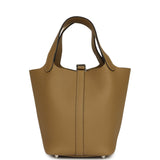 Hermes Picotin Lock 18 Dune Clemence Palladium Hardware - Thumbnail View 4