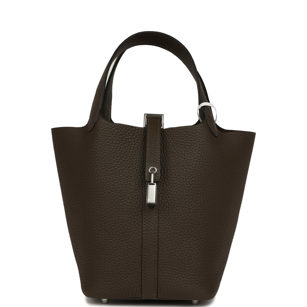 Hermes Picotin Lock 18 Vert Loden Clemence Palladium Hardware