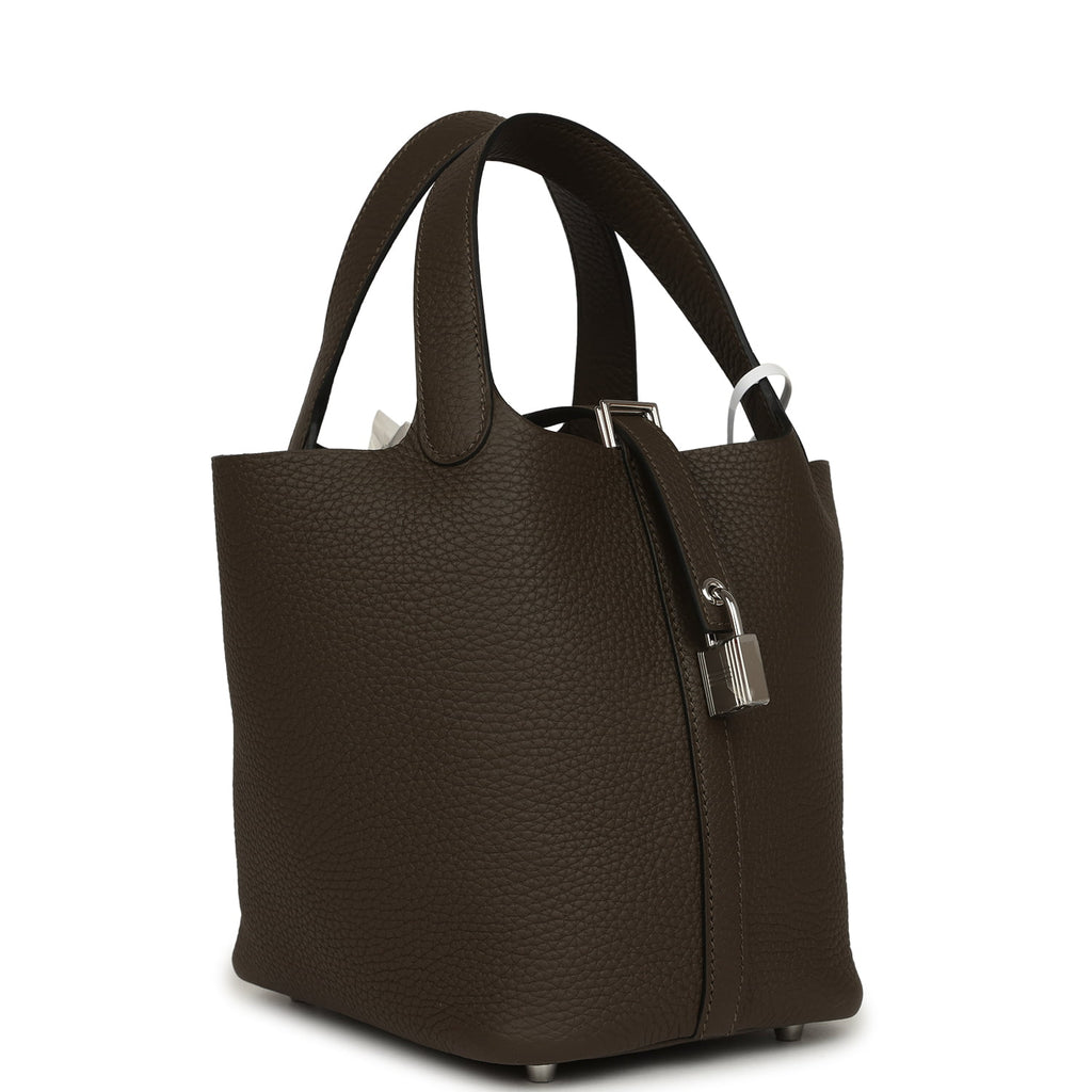 Hermes Picotin Lock 18 Vert Loden Clemence Palladium Hardware