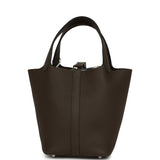 Hermes Picotin Lock 18 Vert Loden Clemence Palladium Hardware - Thumbnail View 4
