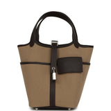 Hermes Picotin Cargo 18 Mousse Toile Canvas and Bai Brun Swift Palladium Hardware - Thumbnail View 1