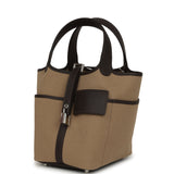 Hermes Picotin Cargo 18 Mousse Toile Canvas and Bai Brun Swift Palladium Hardware - Thumbnail View 5