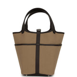 Hermes Picotin Cargo 18 Mousse Toile Canvas and Bai Brun Swift Palladium Hardware - Thumbnail View 4