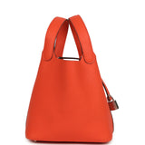 Hermes Picotin Lock 18 Orange Poppy Clemence Palladium Hardware - Thumbnail View 3