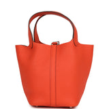 Hermes Picotin Lock 18 Orange Poppy Clemence Palladium Hardware - Thumbnail View 4