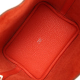 Hermes Picotin Lock 18 Orange Poppy Clemence Palladium Hardware - Thumbnail View 7