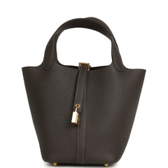 Hermes Picotin Lock 18 Ebene Clemence Gold Hardware