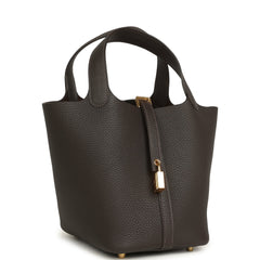 Hermes Picotin Lock 18 Ebene Clemence Gold Hardware