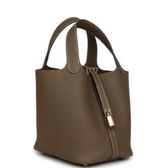 Hermes Picotin Lock 18 Etoupe Clemence Gold Hardware