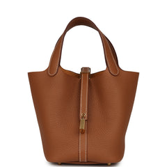 Hermes Picotin Lock 18 Gold Clemence Gold Hardware