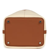 Hermes Picotin Cargo 18 Ecru Toile Canvas and Gold Swift Palladium Hardware - Thumbnail View 6