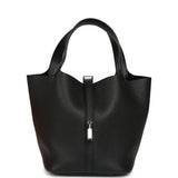 Hermes Picotin Lock 22 Black Clemence Palladium Hardware - Thumbnail View 1