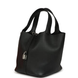 Hermes Picotin Lock 22 Black Clemence Palladium Hardware - Thumbnail View 5
