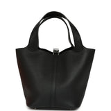 Hermes Picotin Lock 22 Black Clemence Palladium Hardware - Thumbnail View 4