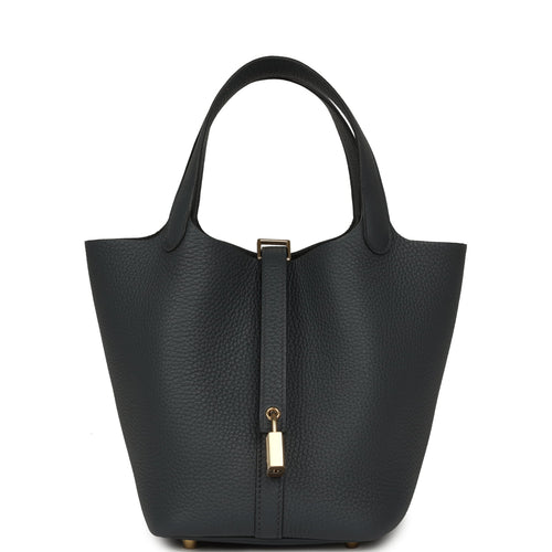 Hermes Picotin Lock 18 Gris Misty Clemence Permabrass Hardware