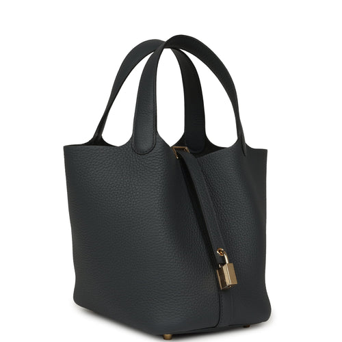 Hermes Picotin Lock 18 Gris Misty Clemence Permabrass Hardware
