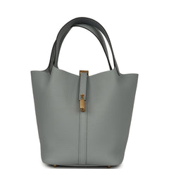 Hermes Picotin Lock 22 Gris Pantin Clemence Gold Hardware