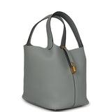 Hermes Picotin Lock 22 Gris Pantin Clemence Gold Hardware - Thumbnail View 2