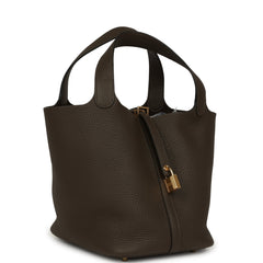 Hermes Picotin Lock 22 Vert Loden Clemence Gold Hardware