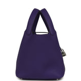 Hermes Picotin Lock 18 Purple Clemence Palladium Hardware - Thumbnail View 3