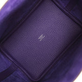 Hermes Picotin Lock 18 Purple Clemence Palladium Hardware - Thumbnail View 8
