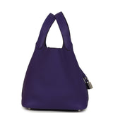 Hermes Picotin Lock 18 Purple Clemence Palladium Hardware - Thumbnail View 3