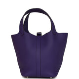 Hermes Picotin Lock 18 Purple Clemence Palladium Hardware - Thumbnail View 4