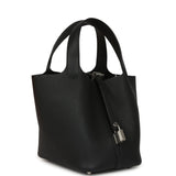 Hermes Picotin Lock 18 Black Clemence Palladium Hardware - Thumbnail View 2