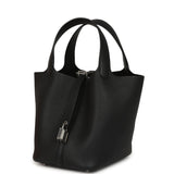 Hermes Picotin Lock 18 Black Clemence Palladium Hardware - Thumbnail View 5