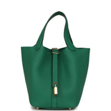 Hermes Picotin Lock 18 Vert Moyen Clemence Gold Hardware - Thumbnail View 1