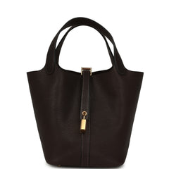 Hermes Picotin Lock 18 Ebene Barenia Faubourg Gold Hardware