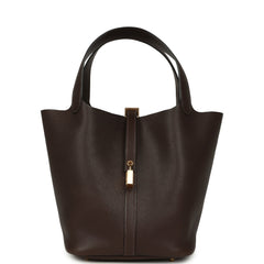 Hermes Picotin Lock 22 Ebene Barenia Faubourg Gold Hardware