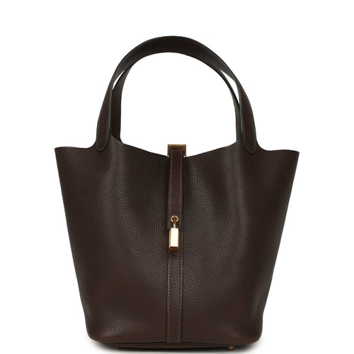 Hermes Picotin Lock 22 Ebene Barenia Faubourg Gold Hardware