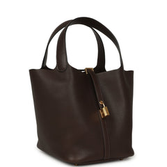 Hermes Picotin Lock 22 Ebene Barenia Faubourg Gold Hardware